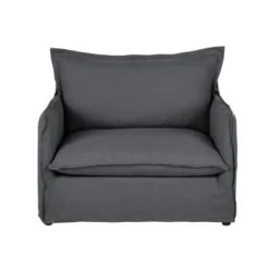 Maisons Du Monde Fauteuils Fauteuil Convertible En Lin Froissé Vert 5 Maisons Du Monde Fauteuils Fauteuil Convertible En Lin Froissé Vert -Magasin De Chaises fauteuil convertible en lin froisse gris anthracite barcelone 1000 12 24 201088 1 2