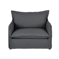 Maisons Du Monde Fauteuils Fauteuil Convertible En Lin Froissé Blanc -Magasin De Chaises fauteuil convertible en lin froisse gris anthracite barcelone 1000 12 24 201088 1