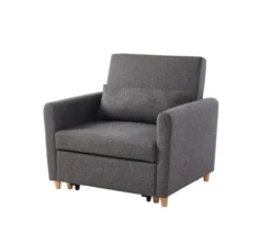 Baita Fauteuils Fauteuil Convertible En Tissu 1 Place Gris