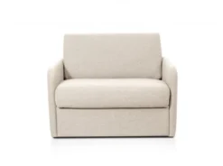 Usinestreet Fauteuils Fauteuil Convertible Express En Tissu Beige - Couchage 70x190