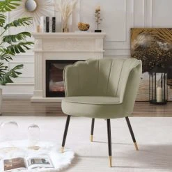 Baita Fauteuils Fauteuil Coquillage En Velours 1 Place Beige Et Doré 1 Baita Fauteuils Fauteuil Coquillage En Velours 1 Place Beige Et Doré -Magasin De Chaises fauteuil coquillage en velours 1 place beige et dore 1