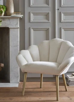 Maisons Du Monde Fauteuils Fauteuil Coquillage En Velours Beige -Magasin De Chaises fauteuil coquillage en velours beige 1000 1 38 219675 5