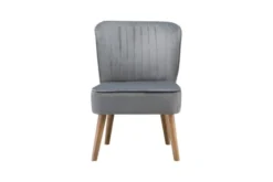 Baita Fauteuils Fauteuil Crapaud En Velours 1 Place Gris