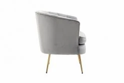 Baita Fauteuils Fauteuil Crapaud En Velours 1 Place Gris -Magasin De Chaises fauteuil crapaud en velours 1 place gris 9