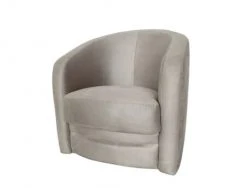 DIVA SALON Fauteuils Fauteuil Crapaud Pivotant 1 Place En Tissu Beige Crème -Magasin De Chaises fauteuil crapaud pivotant 1 place en tissu beige creme 3