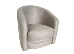 DIVA SALON Fauteuils Fauteuil Crapaud Pivotant 1 Place En Tissu Beige Crème -Magasin De Chaises fauteuil crapaud pivotant 1 place en tissu beige creme 4