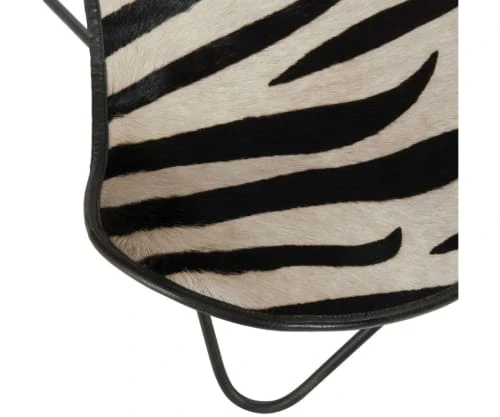 Fauteuil cuir papillon motifs zébrés Meubles & Design Fauteuils Fauteuil Cuir Papillon Motifs Zébrés -Magasin De Chaises fauteuil cuir papillon motifs zebres 5