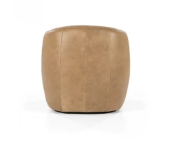 Meubles & Design Fauteuils Fauteuil Cuir Rond Design Beige -Magasin De Chaises fauteuil cuir rond design beige 5