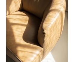 Meubles & Design Fauteuils Fauteuil Cuir Rond Design Beige -Magasin De Chaises fauteuil cuir rond design beige 6