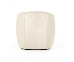 Meubles & Design Fauteuils Fauteuil Cuir Rond Design Blanc -Magasin De Chaises fauteuil cuir rond design blanc 4