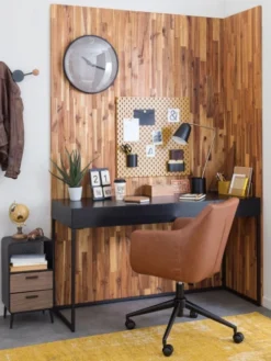Maisons Du Monde Chaises De Bureau Fauteuil De Bureau En Textile Enduit Marron Vieilli -Magasin De Chaises fauteuil de bureau en textile enduit marron vieilli 1000 3 37 165923 10