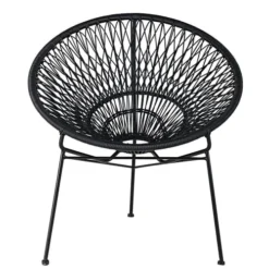 Maisons Du Monde Fauteuils De Jardin Fauteuil De Jardin Empilable En Fil De Résine Et Métal Noir -Magasin De Chaises fauteuil de jardin empilable en fil de resine et metal noir 1000 2 40 164409 2