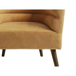 Leitmotiv Fauteuils Fauteuil De Salon Design Velours Jaune -Magasin De Chaises fauteuil de salon design velours jaune 4