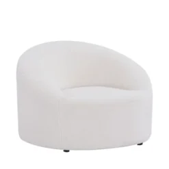 Drawer Fauteuils Fauteuil Design En Bouclette Ivoire