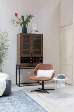 Zuiver Fauteuils Fauteuil Design En Simili Cuir Noir -Magasin De Chaises fauteuil design en simili cuir noir 5