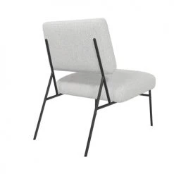 Drawer Fauteuils Fauteuil Design En Tissu Bouclette Et Métal Ecru -Magasin De Chaises fauteuil design en tissu bouclette et metal ecru 4