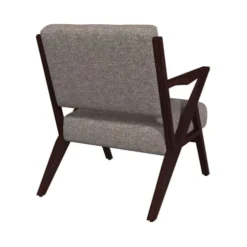 Drawer Fauteuils Fauteuil Design En Tissu Et Bois Foncé Taupe -Magasin De Chaises fauteuil design en tissu et bois fonce taupe 4