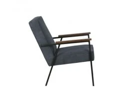 Woood Fauteuils Fauteuil Design Scandinave Accoudoirs Bois Bleu Ocean -Magasin De Chaises fauteuil design scandinave accoudoirs bois bleu ocean 2