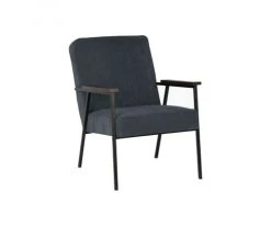 Woood Fauteuils Fauteuil Design Scandinave Accoudoirs Bois Bleu Ocean