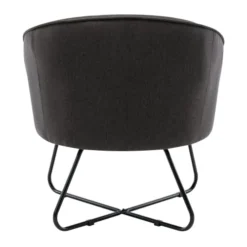 Moloo Fauteuils Fauteuil Design Tissu Gris Anthracite Pieds Métal Noir -Magasin De Chaises fauteuil design tissu gris anthracite pieds metal noir 2