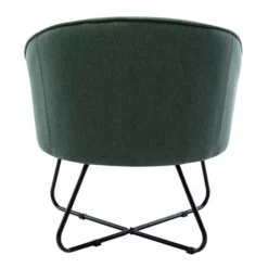 Moloo Fauteuils Fauteuil Design Tissu Vert Forêt Pieds Métal Noir -Magasin De Chaises fauteuil design tissu vert foret pieds metal noir 2