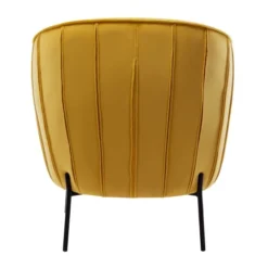 Moloo Fauteuils Fauteuil Design Velours Curry Pieds Métal Noir -Magasin De Chaises fauteuil design velours curry pieds metal noir 2