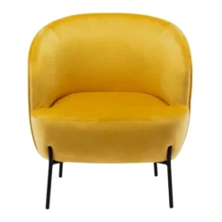 Moloo Fauteuils Fauteuil Design Velours Curry Pieds Métal Noir -Magasin De Chaises fauteuil design velours curry pieds metal noir 4