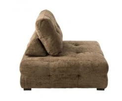 Meubles & Design Fauteuils Fauteuil Douillet En Velours Côtelé Marron -Magasin De Chaises fauteuil douillet en velours cotele marron 2