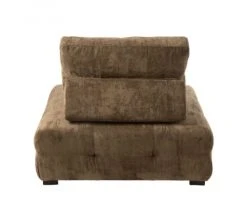 Meubles & Design Fauteuils Fauteuil Douillet En Velours Côtelé Marron -Magasin De Chaises fauteuil douillet en velours cotele marron 3