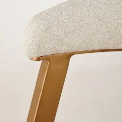 Maisons Du Monde Fauteuils Fauteuil écru Chiné Et Métal Coloris Laiton -Magasin De Chaises fauteuil ecru chine et metal coloris laiton 1000 5 24 187804 3