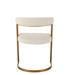 Maisons Du Monde Fauteuils Fauteuil écru Chiné Et Métal Coloris Laiton -Magasin De Chaises fauteuil ecru chine et metal coloris laiton 1000 5 24 187804 5