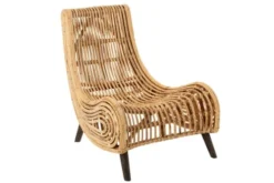Hellin Fauteuils Fauteuil En Bambou Et Rotin Naturel