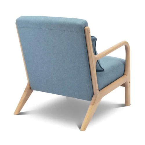 Alice's Garden Fauteuils Fauteuil En Bois Avec Tissu Vert D'eau 65x 80x79cm 3 Alice's Garden Fauteuils Fauteuil En Bois Avec Tissu Vert D'eau 65x 80x79cm – Image 3