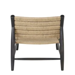 Maisons Du Monde Fauteuils Fauteuil En Bois De Manguier Noir Et Sisal -Magasin De Chaises fauteuil en bois de manguier noir et sisal 1000 2 2 225830 3