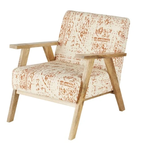 Maisons Du Monde Fauteuils Fauteuil En Coton Façon Tapisserie Multicolore Et Bois De Manguier 1 Maisons Du Monde Fauteuils Fauteuil En Coton Façon Tapisserie Multicolore Et Bois De Manguier