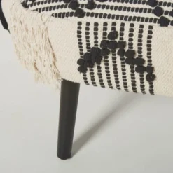Maisons Du Monde Fauteuils Fauteuil En Coton Tressé Motifs Ivoire Et Noirs -Magasin De Chaises fauteuil en coton tresse motifs ivoire et noirs 1000 3 2 187003 5