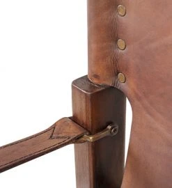 MOYCOR Fauteuils Fauteuil En Cuir Et Bois Marron -Magasin De Chaises fauteuil en cuir et bois marron 2