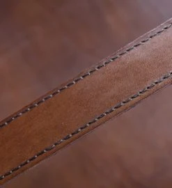 MOYCOR Fauteuils Fauteuil En Cuir Et Bois Marron -Magasin De Chaises fauteuil en cuir et bois marron 4