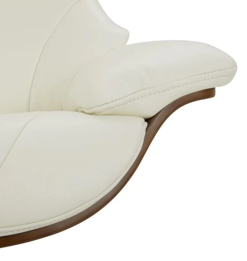 Fauteuil en cuir et chêne Naturel - Cuir Blanc My New Design Fauteuils Fauteuil En Cuir Et Chêne Naturel - Cuir Blanc -Magasin De Chaises fauteuil en cuir et chene naturel cuir blanc 3