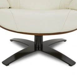 My New Design Fauteuils Fauteuil En Cuir Et Chêne Naturel - Cuir Blanc 4 My New Design Fauteuils Fauteuil En Cuir Et Chêne Naturel - Cuir Blanc -Magasin De Chaises fauteuil en cuir et chene naturel cuir blanc 4