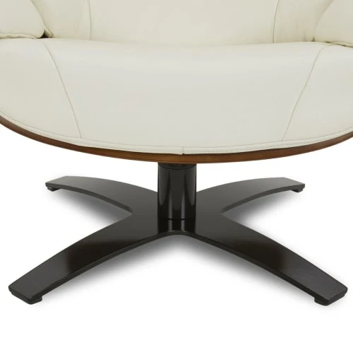 Fauteuil en cuir et chêne Naturel - Cuir Blanc My New Design Fauteuils Fauteuil En Cuir Et Chêne Naturel - Cuir Blanc -Magasin De Chaises fauteuil en cuir et chene naturel cuir blanc 4