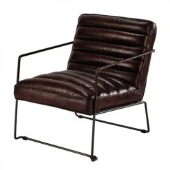 Maisons Du Monde Fauteuils Fauteuil En Cuir Marron