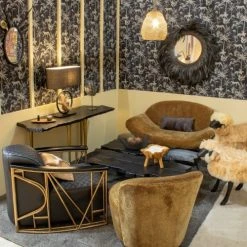 Now’s Home Fauteuils Fauteuil En Cuir Matelassé Noir Structure En Inox Cuivré 3 Now’s Home Fauteuils Fauteuil En Cuir Matelassé Noir Structure En Inox Cuivré -Magasin De Chaises fauteuil en cuir matelasse noir structure en inox cuivre 3