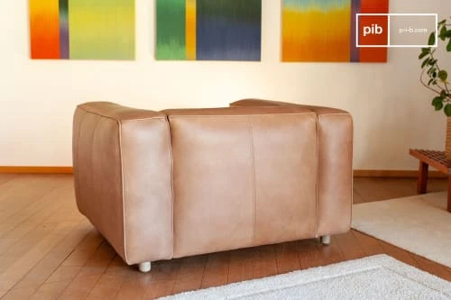 Fauteuil en cuir pleine fleur marron PIB Fauteuils Fauteuil En Cuir Pleine Fleur Marron -Magasin De Chaises fauteuil en cuir pleine fleur marron 2