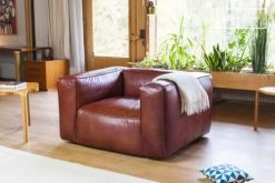 PIB Fauteuils Fauteuil En Cuir Rouge -Magasin De Chaises fauteuil en cuir rouge 1