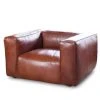 PIB Fauteuils Fauteuil En Cuir Rouge