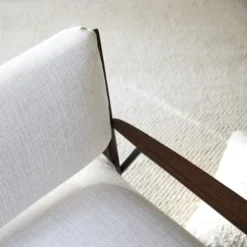 Tikamoon Fauteuils Fauteuil En Mindi Et Tissu -Magasin De Chaises fauteuil en mindi et tissu 4