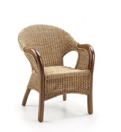 MOYCOR Fauteuils Fauteuil En Rotin Et Bois Marron