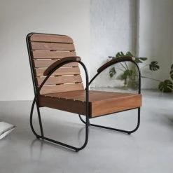 Tikamoon Fauteuils Fauteuil En Teck Massif -Magasin De Chaises fauteuil en teck massif 9