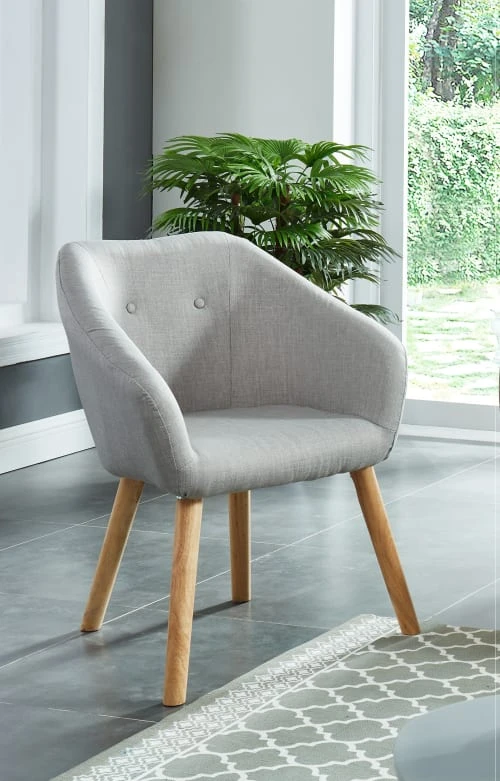 Baita Fauteuils Fauteuil En Tissu 1 Place Gris 2 Baita Fauteuils Fauteuil En Tissu 1 Place Gris – Image 2